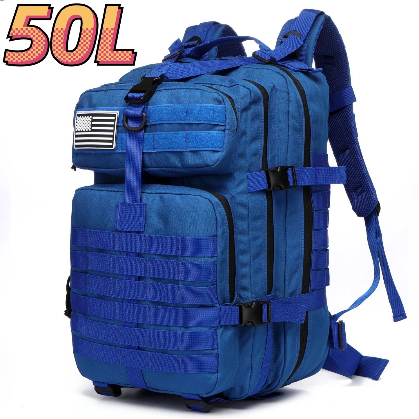 Mochila Táctica Impermeable de Nylon Reforzado – 25L / 50L para Trekking, Pesca, Caza y Camping 🎒🌲