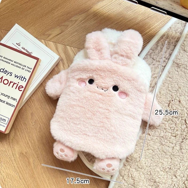 Bolsa de Agua Caliente de Peluche Kawaii – Calor Acogedor para Manos, Pies y Alivio del Dolor Menstrual 🌸🧸