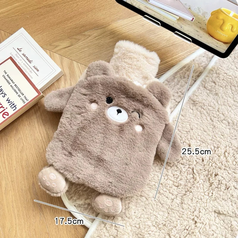 Bolsa de Agua Caliente de Peluche Kawaii – Calor Acogedor para Manos, Pies y Alivio del Dolor Menstrual 🌸🧸