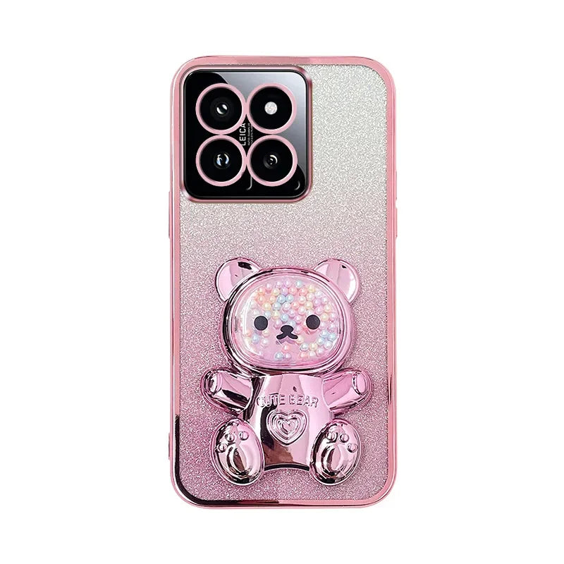 Funda Candy Bear con Soporte y Brillo para HONOR 200 / Smart 90 Lite