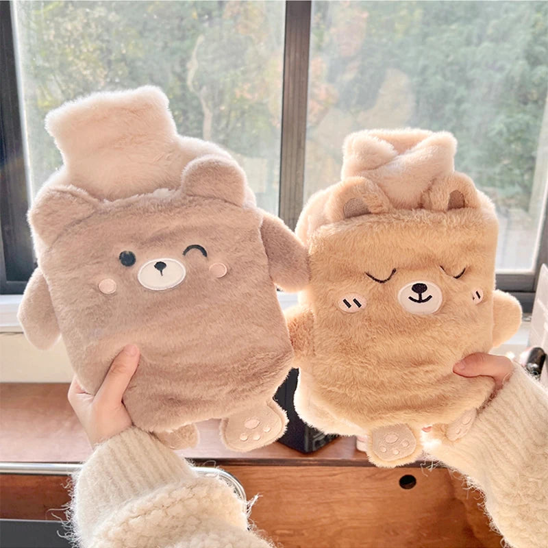 Bolsa de Agua Caliente de Peluche Kawaii – Calor Acogedor para Manos, Pies y Alivio del Dolor Menstrual 🌸🧸