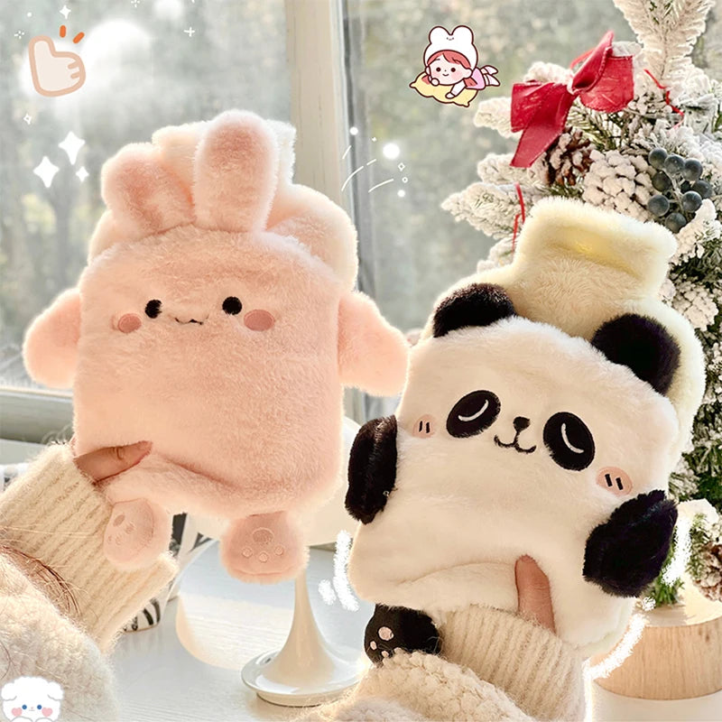 Bolsa de Agua Caliente de Peluche Kawaii – Calor Acogedor para Manos, Pies y Alivio del Dolor Menstrual 🌸🧸