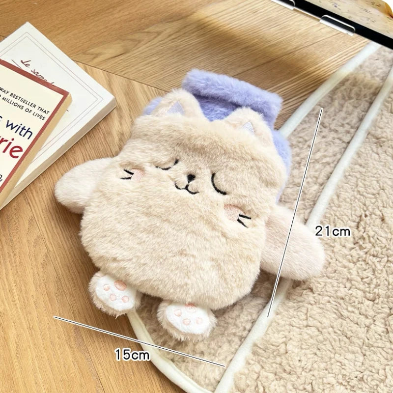 Bolsa de Agua Caliente de Peluche Kawaii – Calor Acogedor para Manos, Pies y Alivio del Dolor Menstrual 🌸🧸