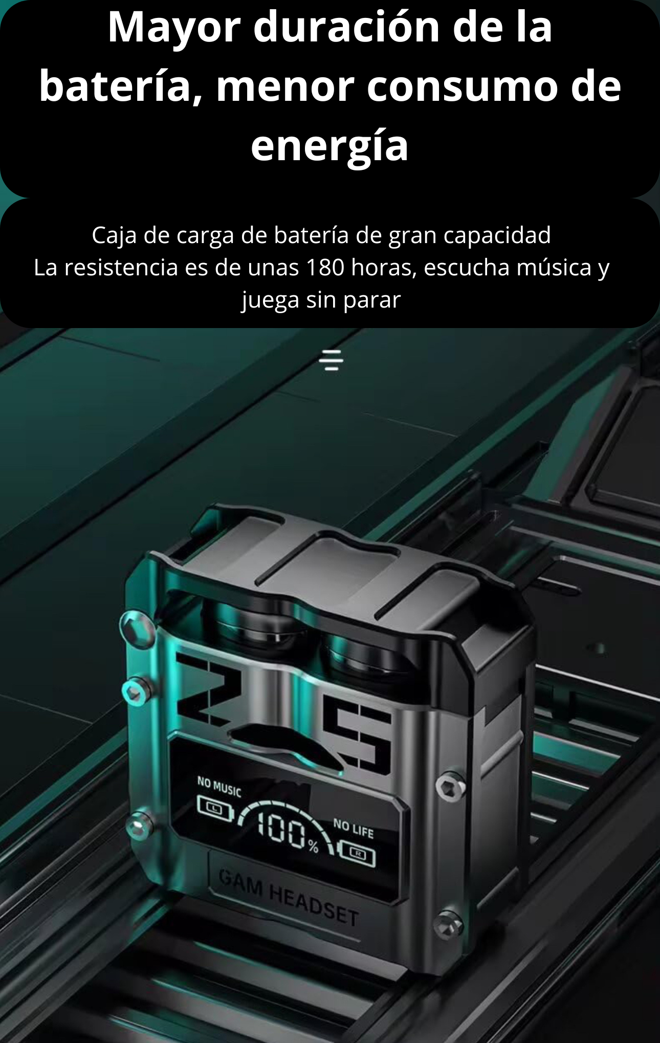 🔹 Carga rápida y eficiente: Equipados con contactos de metal sensibles para carga inmediata, además de tecnología de bajo consumo de energía Bluetooth 5.2.

🔹 Emparejamiento automático: Solo retira los auriculares de la funda y se conectarán automáticamente. Tras la primera conexión, se enlazarán con el último dispositivo emparejado sin esfuerzo.

🎶 Disfruta de la libertad de un sonido premium y sin complicacio