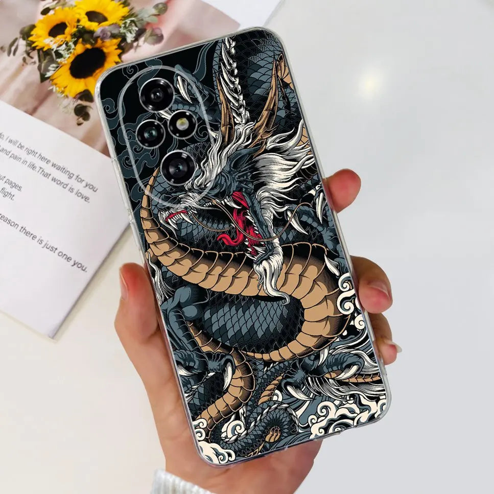 Nueva funda para Huawei Honor 200 6,7" Funda de silicona suave  con estampado de mariposas y flores para Honor 200 Lite 5G