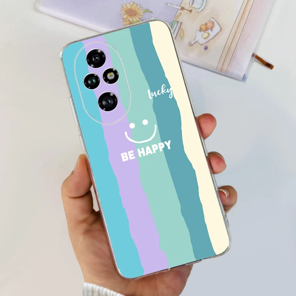 Nueva funda para Huawei Honor 200 6,7" Funda de silicona suave  con estampado de mariposas y flores para Honor 200 Lite 5G