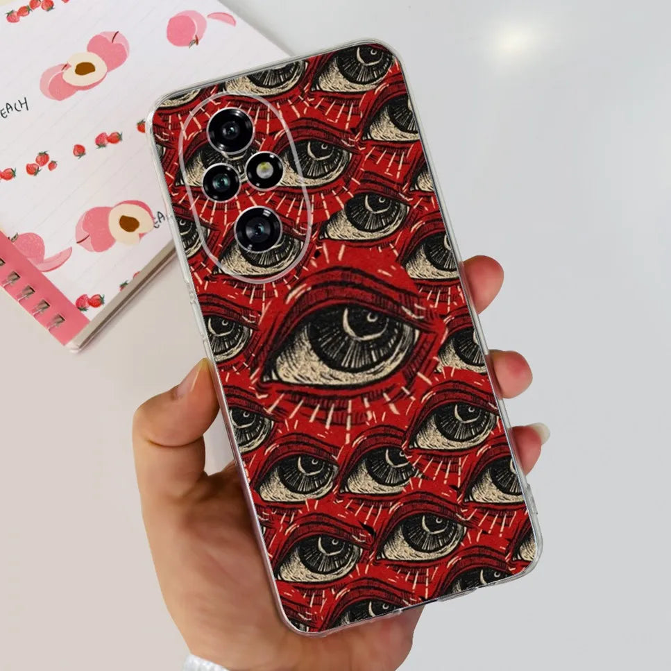 Nueva funda para Huawei Honor 200 6,7" Funda de silicona suave  con estampado de mariposas y flores para Honor 200 Lite 5G