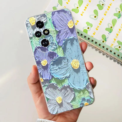 Nueva funda para Huawei Honor 200 6,7" Funda de silicona suave  con estampado de mariposas y flores para Honor 200 Lite 5G