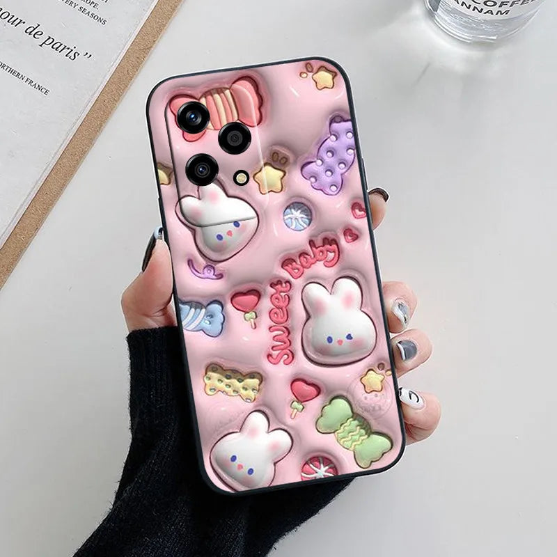 Funda de Silicona Suave con Diseño de Panda – Compatible con Honor 200 Lite 🐼💖