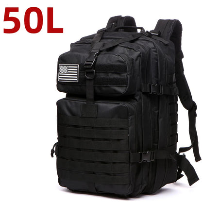 Mochila Táctica Impermeable de Nylon Reforzado – 25L / 50L para Trekking, Pesca, Caza y Camping 🎒🌲