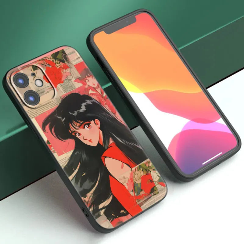 Funda de teléfono negra con diseño de Sailor Moon Anime para Teléfonos Móviles