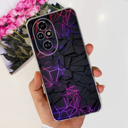 Nueva funda para Huawei Honor 200 6,7" Funda de silicona suave  con estampado de mariposas y flores para Honor 200 Lite 5G