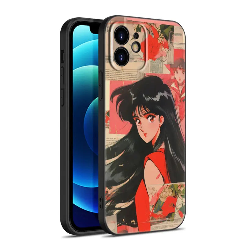 Funda de teléfono negra con diseño de Sailor Moon Anime para Teléfonos Móviles