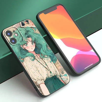 Funda de teléfono negra con diseño de Sailor Moon Anime para Teléfonos Móviles