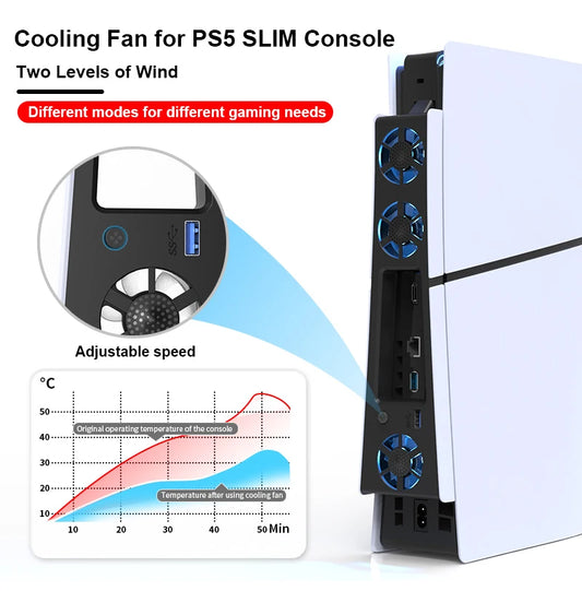 Ventilador de Enfriamiento para PS5: Máximo Rendimiento con Estilo LED 🎮❄️