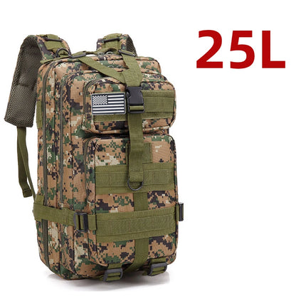 Mochila Táctica Impermeable de Nylon Reforzado – 25L / 50L para Trekking, Pesca, Caza y Camping 🎒🌲