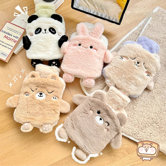 Bolsa de Agua Caliente de Peluche Kawaii – Calor Acogedor para Manos, Pies y Alivio del Dolor Menstrual 🌸🧸