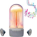 Jellyfish - Altavoz Bluetooth portátil con 7 colores de luces de atmósfera, emparejamiento envolvente, los tentáculos de la medusa se balancearán con la música, dorado